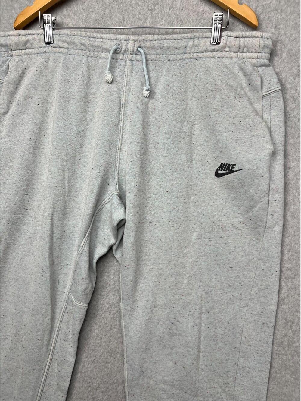 Nike Joggers Mens XL Tapered swoosh Logo Terry Cloth Tie Waist Sweatpants Blue* - Picture 3 of 10